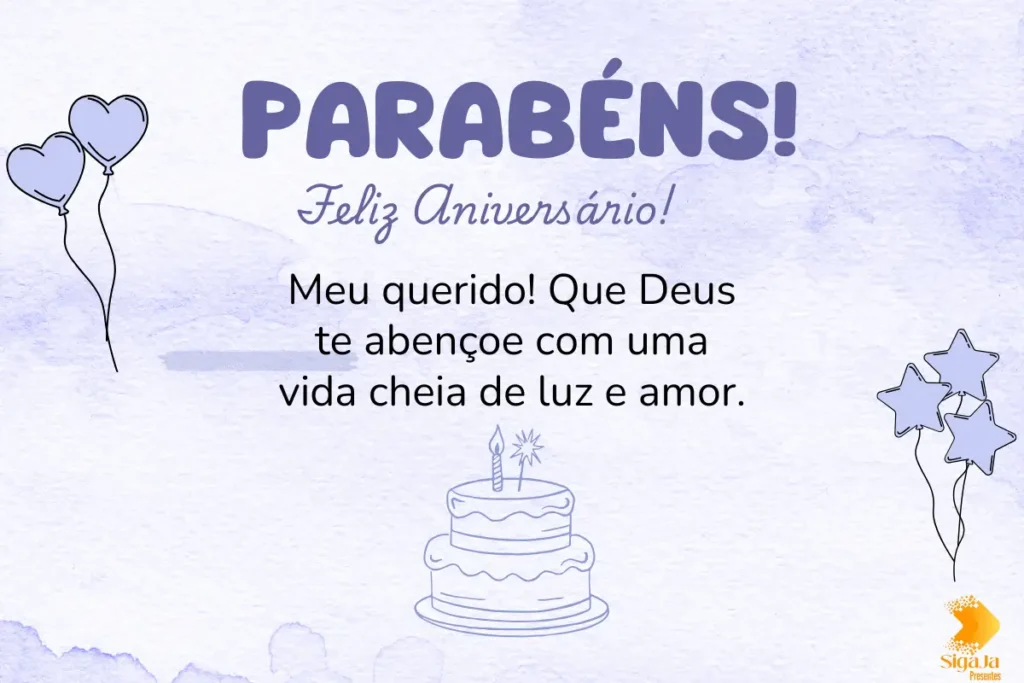 Feliz Aniversário Filho 4 Anos Evangélico