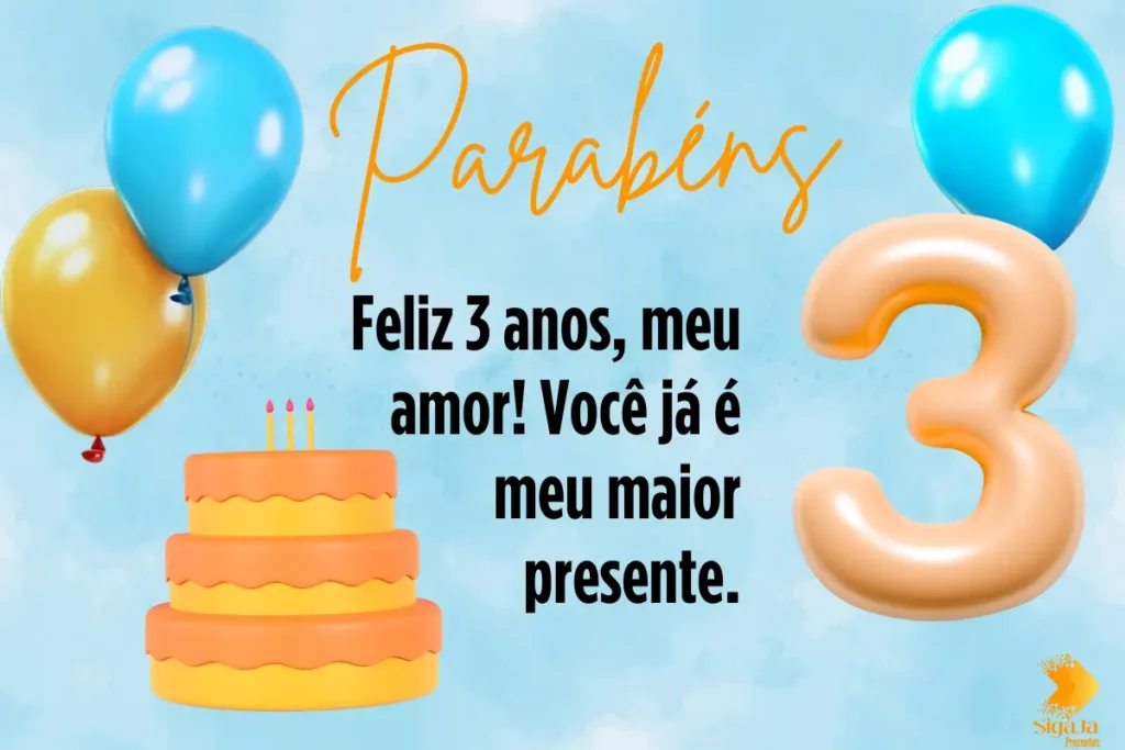 Frases de Aniversário para Filho de 3 Anos