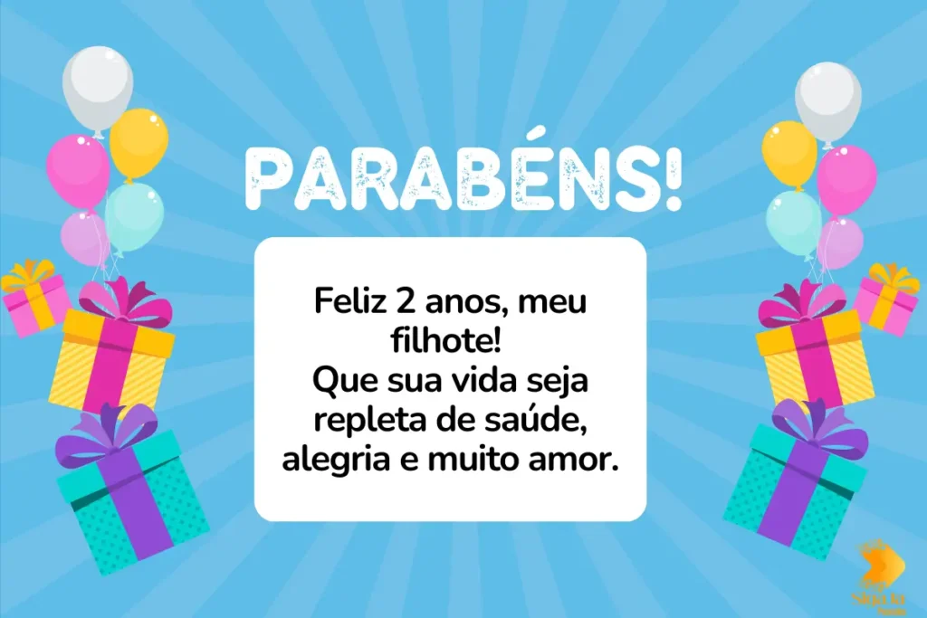 Mensagem de Aniversário Filho 2 Anos para WhatsApp