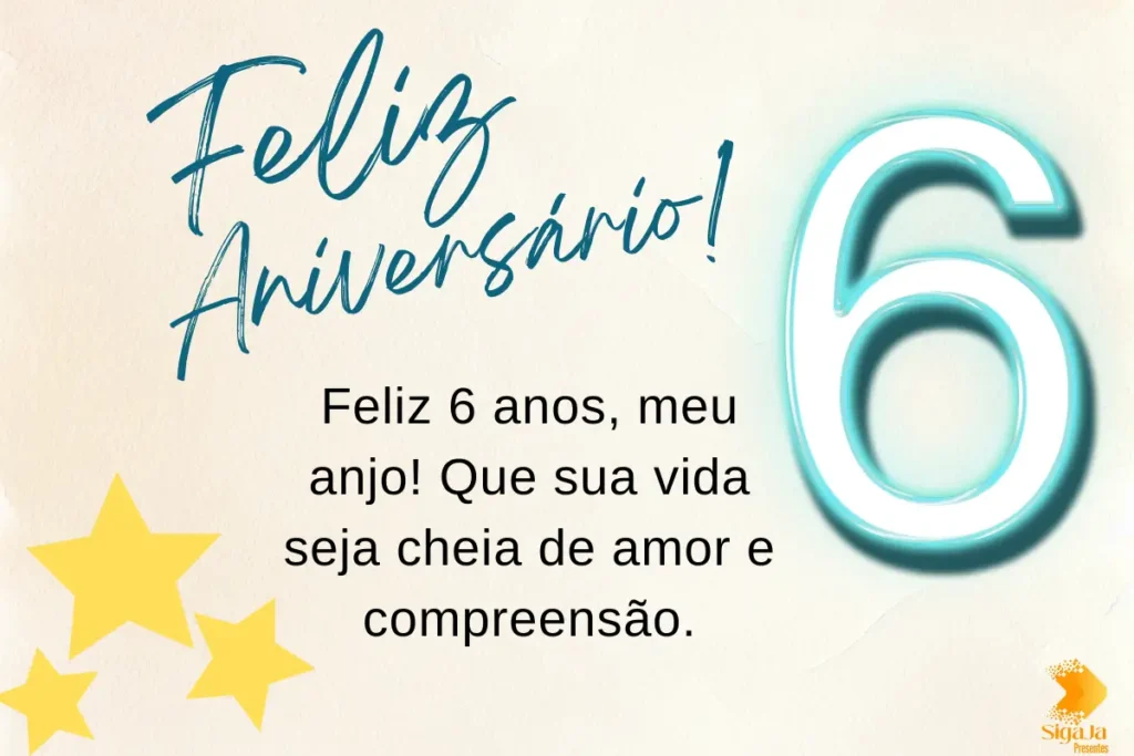 Mensagem de Aniversário para Filho 6 Anos Autista