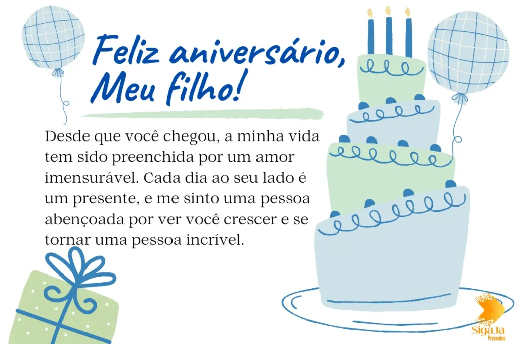 Mensagem de Aniversário para Filho - Feliz aniversário meu filho