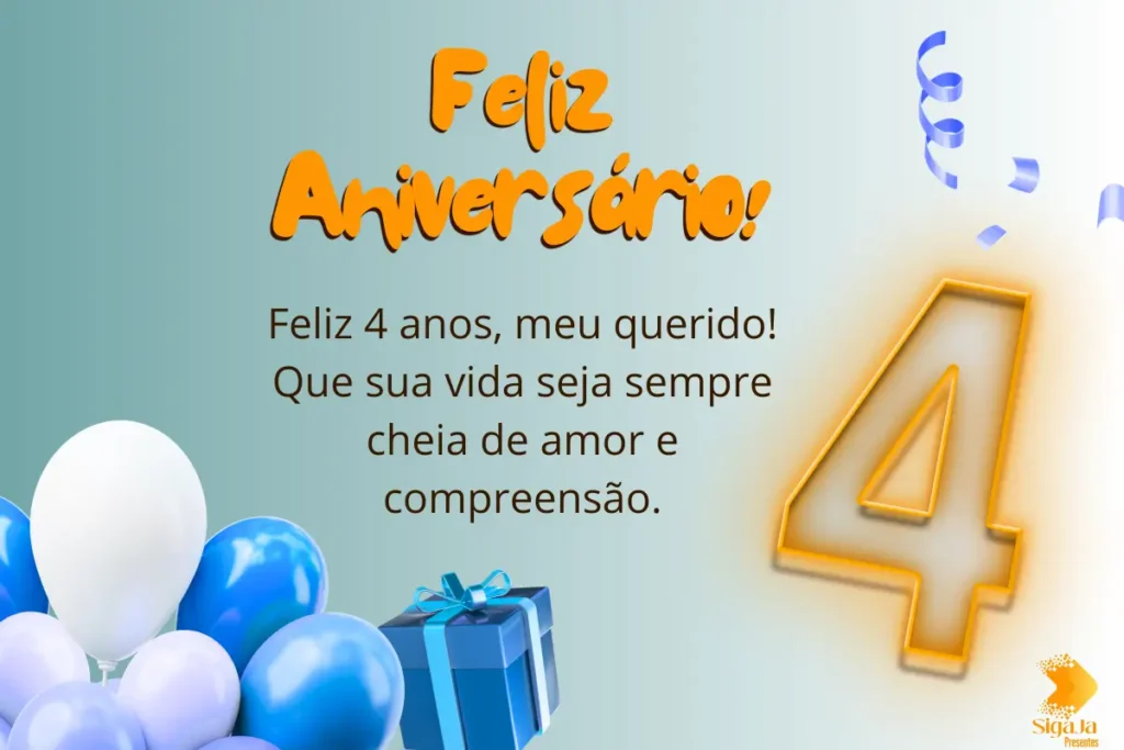 Mensagem de Aniversário para Filho de 4 Anos Autista