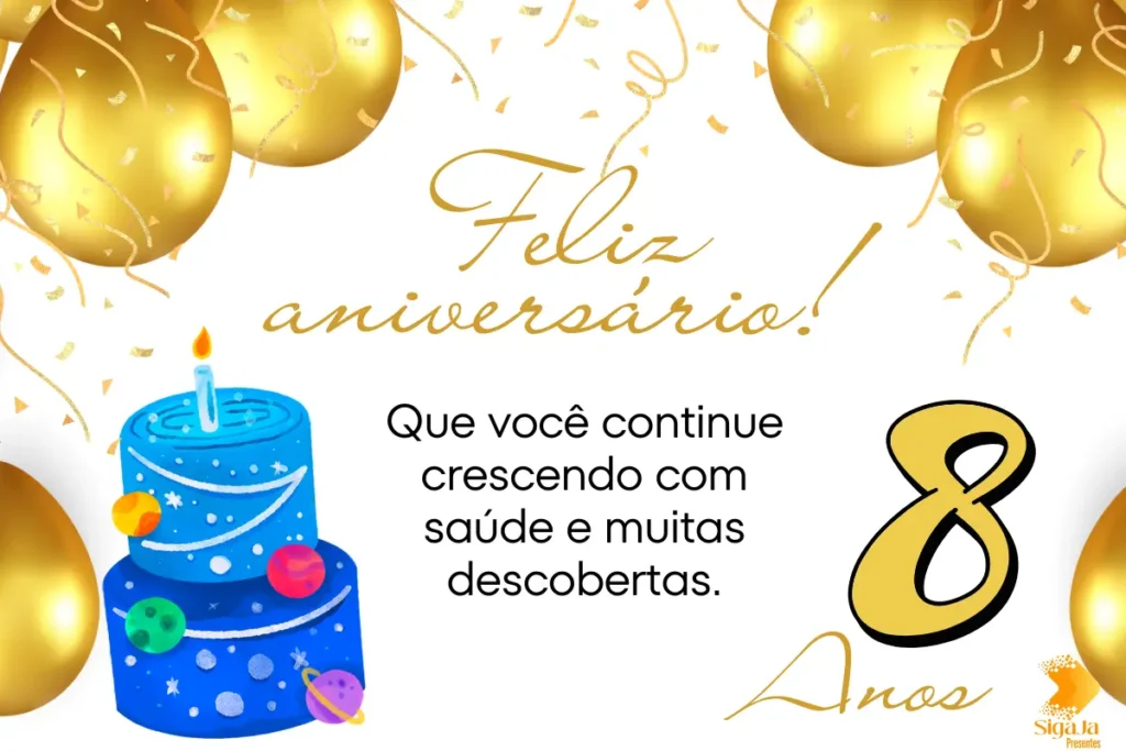 Mensagem de Aniversário para Filho de 8 Anos