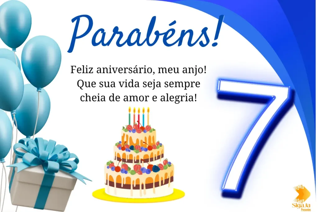 Mensagens de Aniversário para Filho de 7 Anos para WhatsApp