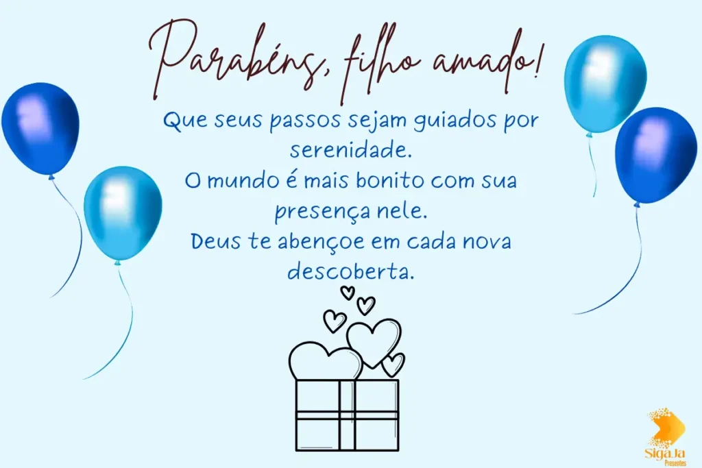 mensagem de aniversário para filho abençoado