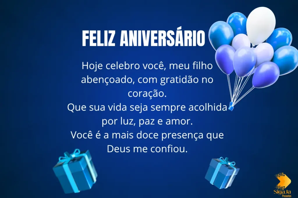 mensagem de aniversário para filho abençoado