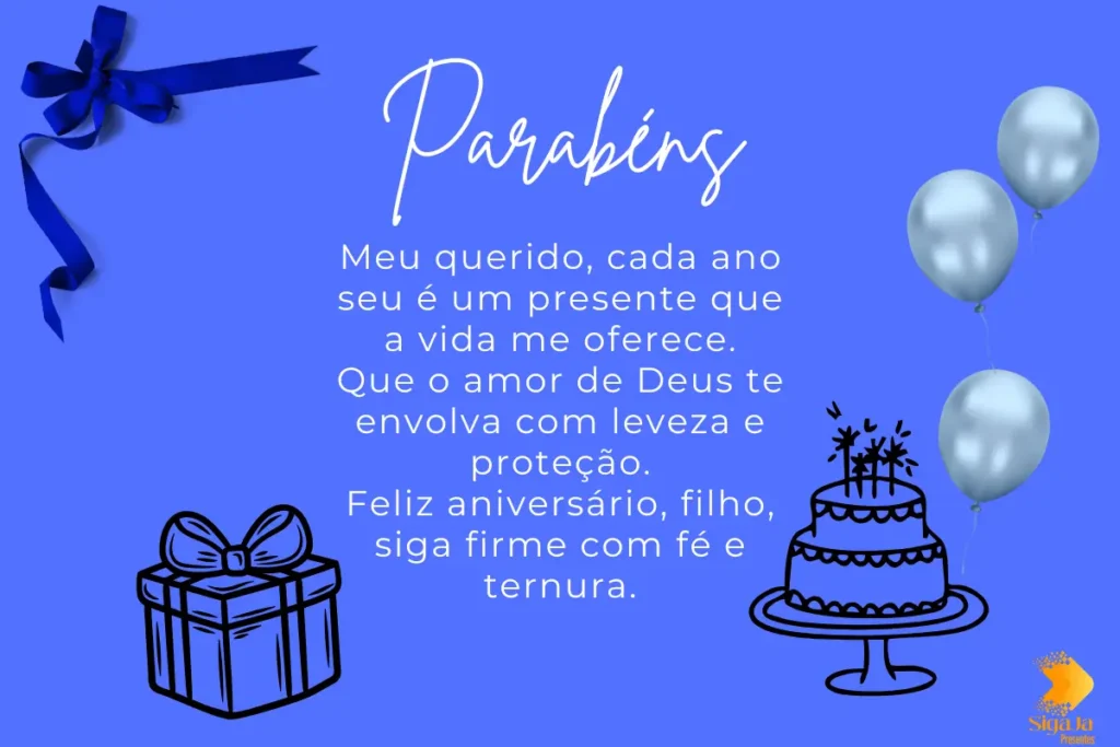 mensagem de aniversário para filho abençoado