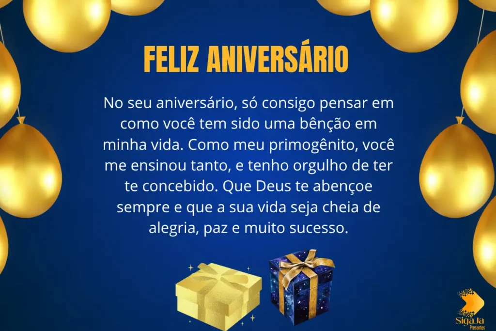 mensagem de aniversário para filho primogênito