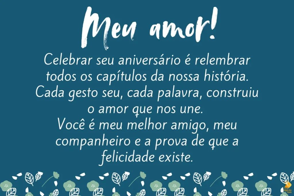 Mensagem de Aniversário para Marido