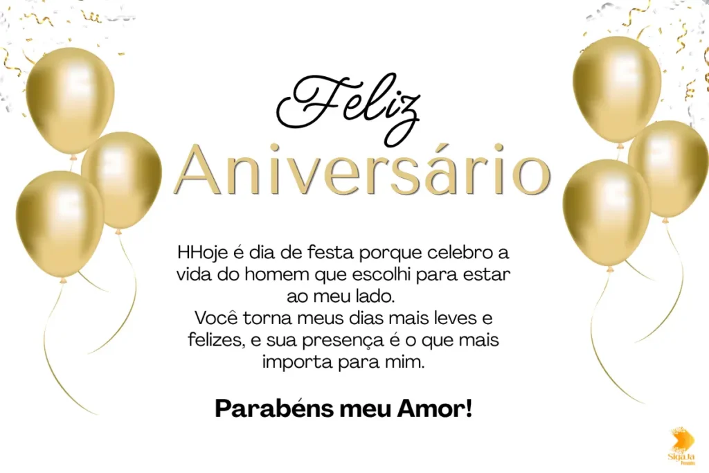 Mensagem de Aniversário para Marido