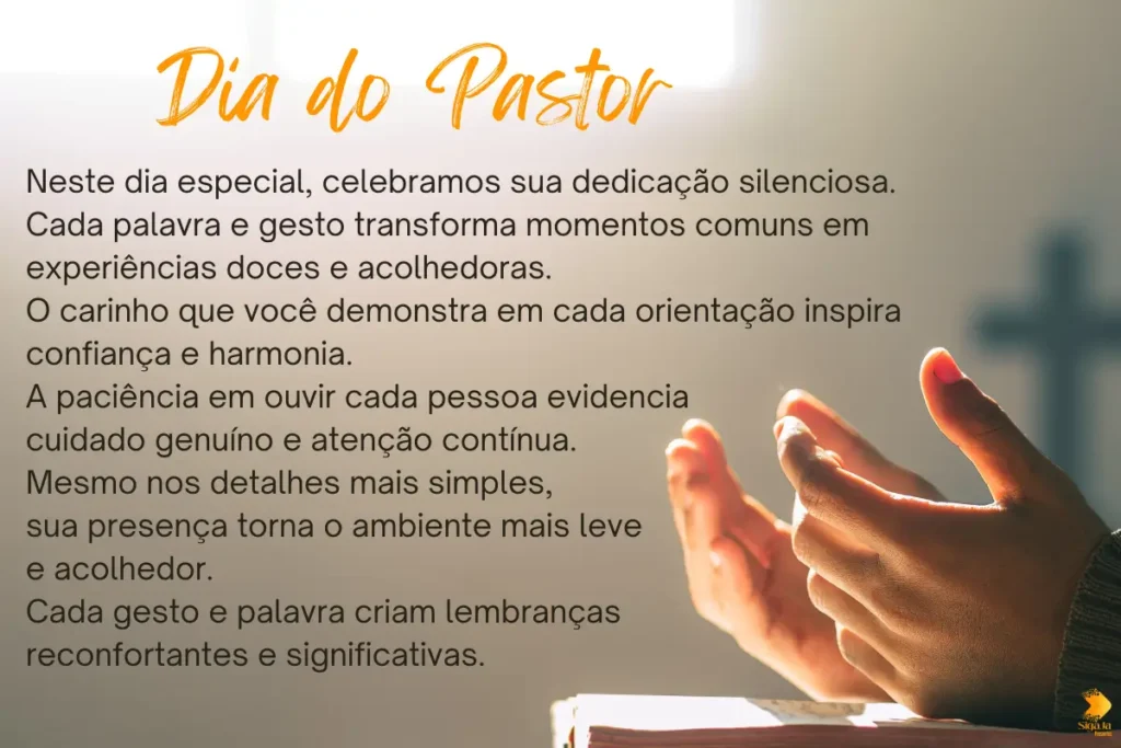 Mensagem para o Dia do Pastor