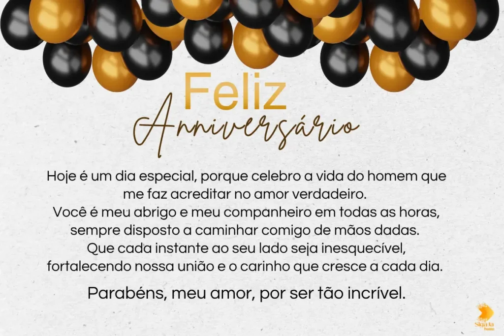 Mensagens de Aniversário para Marido Romântica