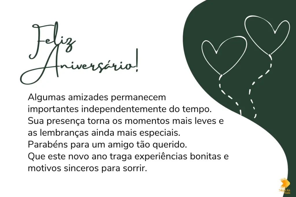 Feliz aniversario amigo texto curto para WhatsApp