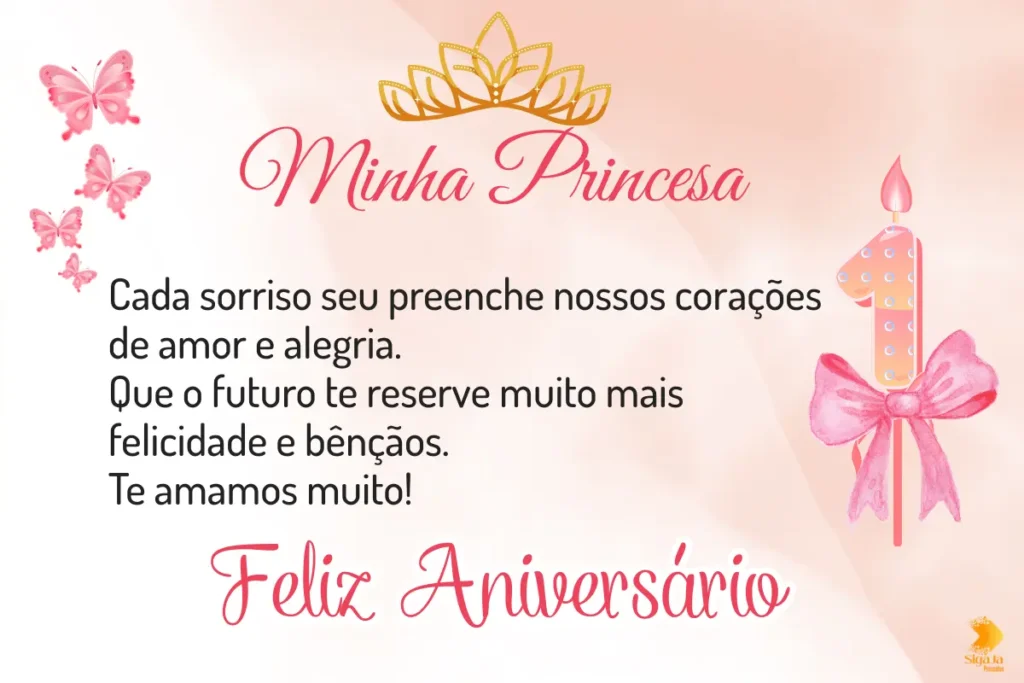 Frases para Filha de 1 Aninho
