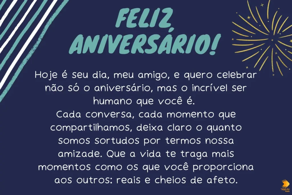 Mensagem de Aniversário para Amigo