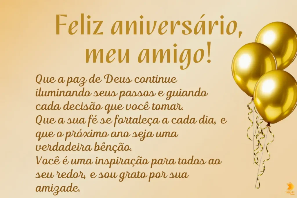 Mensagem de Aniversário para Amigo Especial de Deus