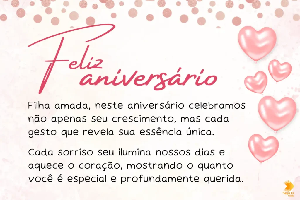 Mensagem de Aniversário para Filha