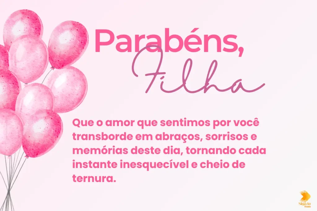 Mensagem de Aniversário para Filha