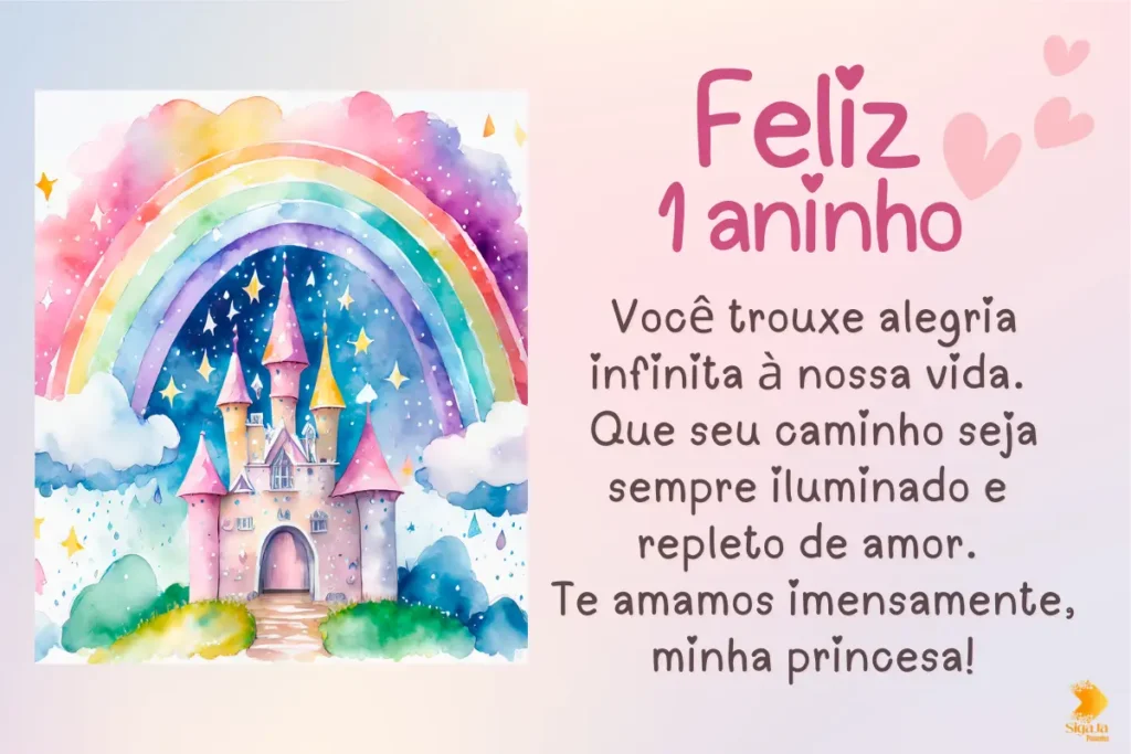 Mensagem de Aniversário para Filha de 1 Ano