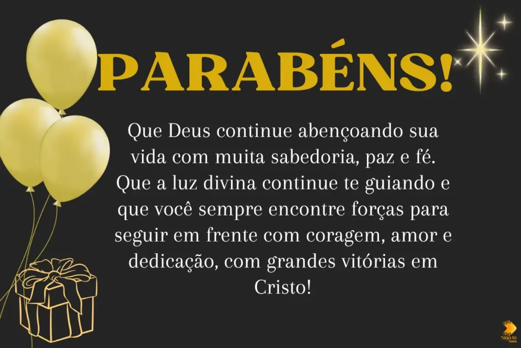 Mensagem de Feliz Aniversário para Amigo Evangélico