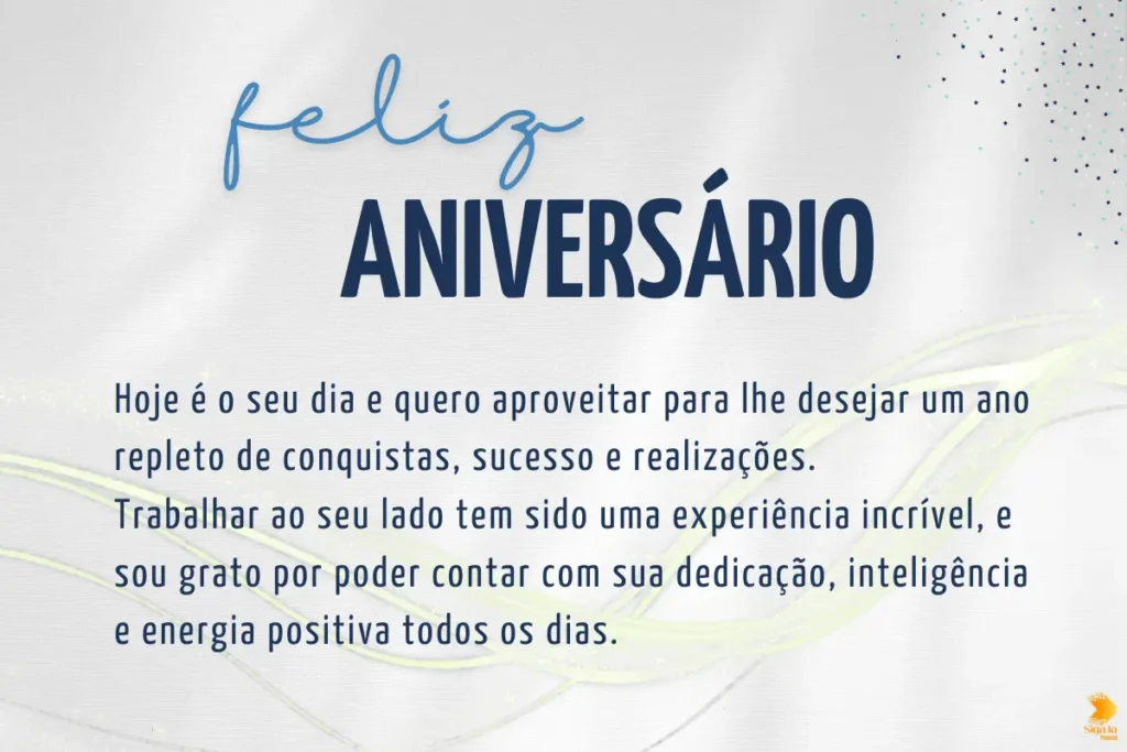 Mensagem de Feliz Aniversário para Amigo de Trabalho