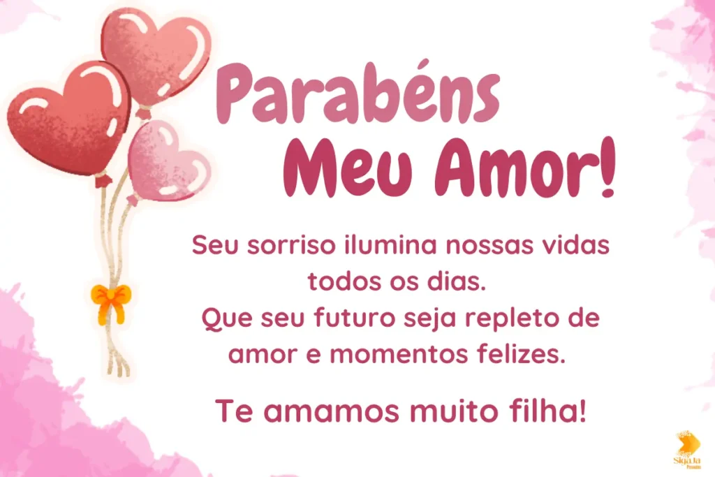 Whatsapp Mensagem de Aniversário para Filha