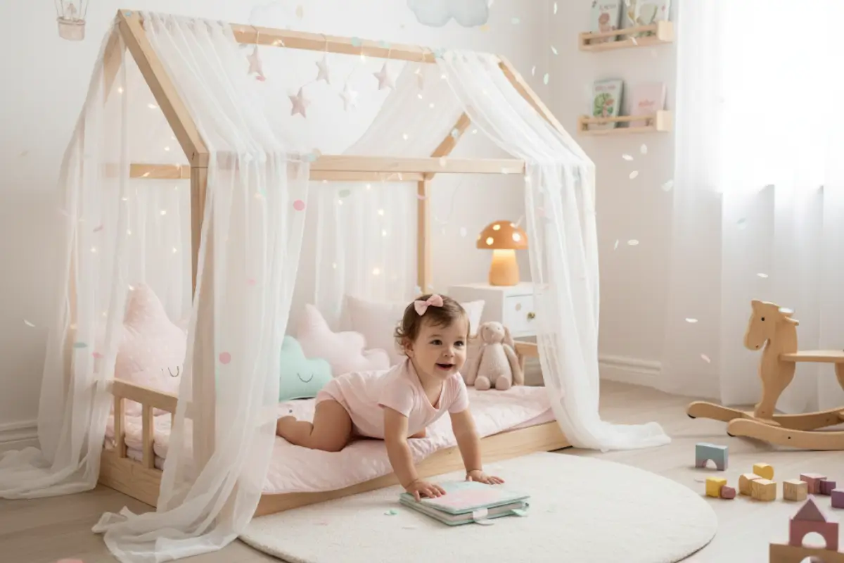 cama infantil menina casinha