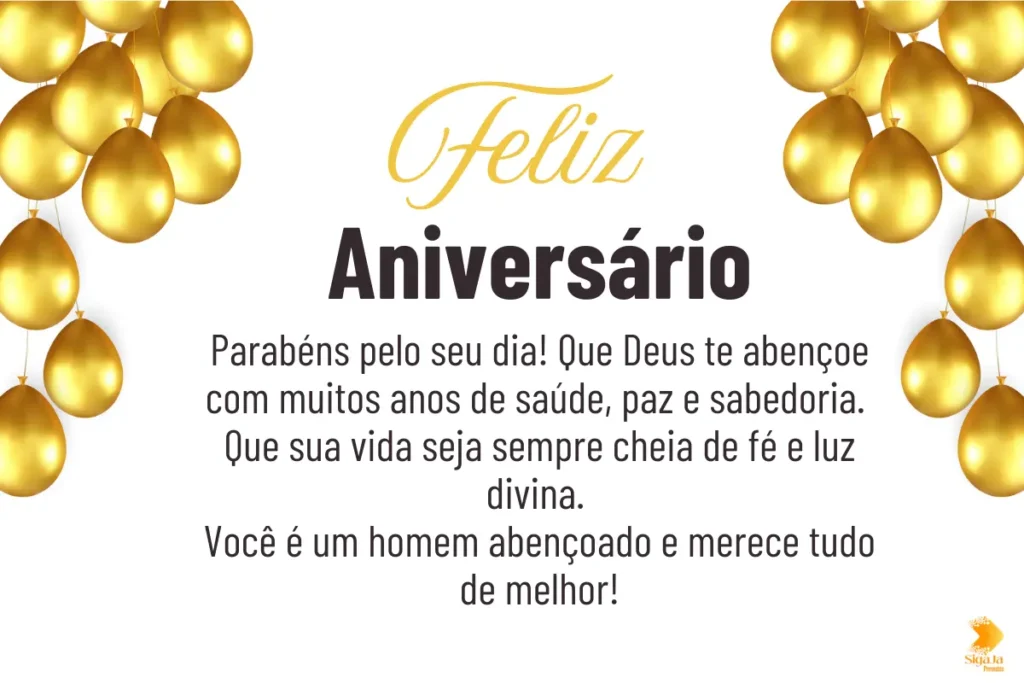 Mensagem Feliz Aniversário Evangélico para Homem