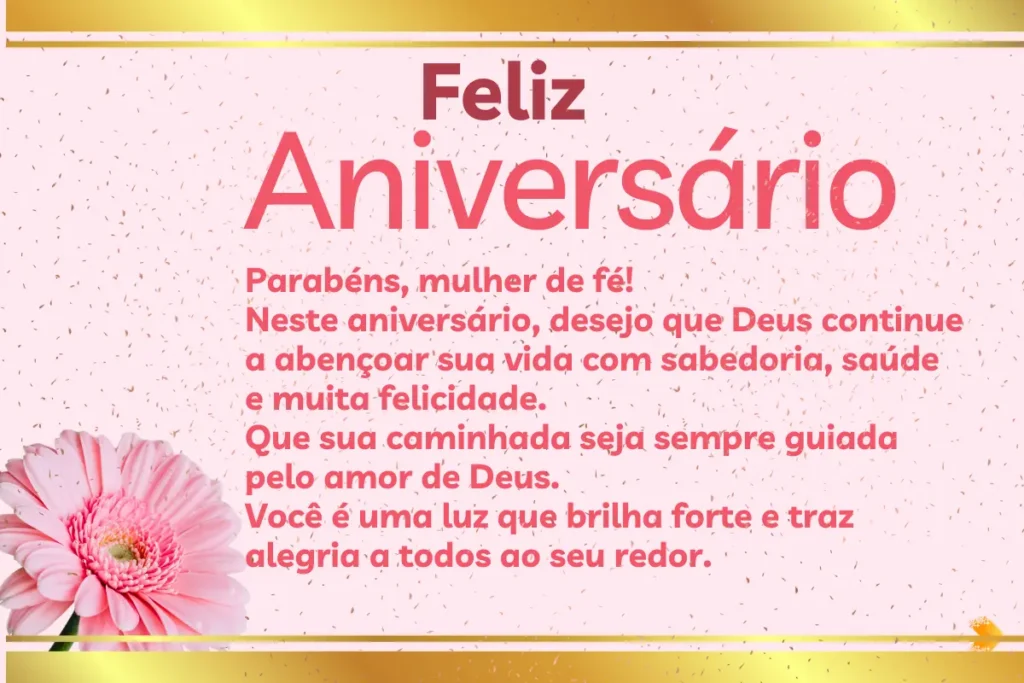 Mensagem de Aniversário Evangélica Feminina
