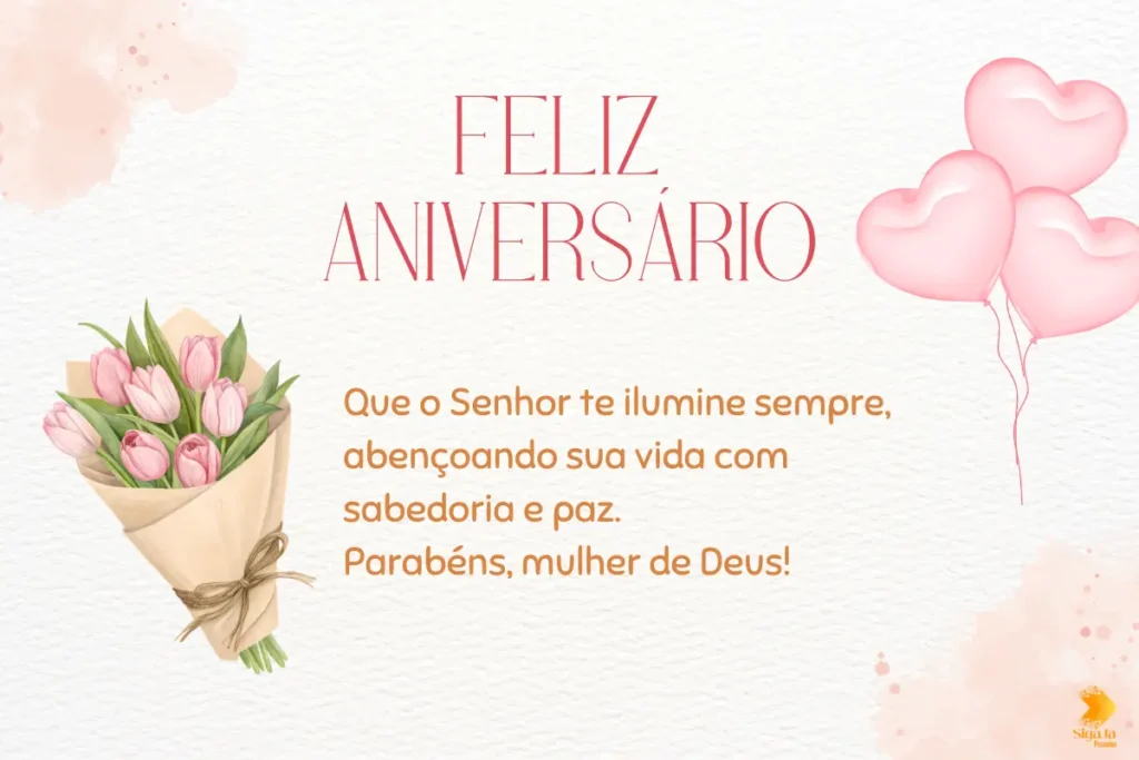 Mensagem de Aniversário Evangélica Feminina