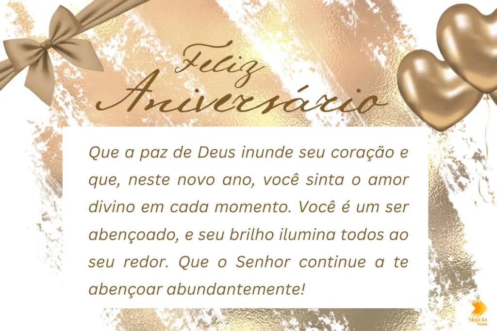 Mensagem de Aniversário Gospel Emocionante