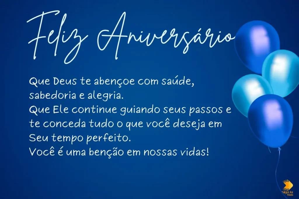 Mensagem de Aniversário Gospel Masculino