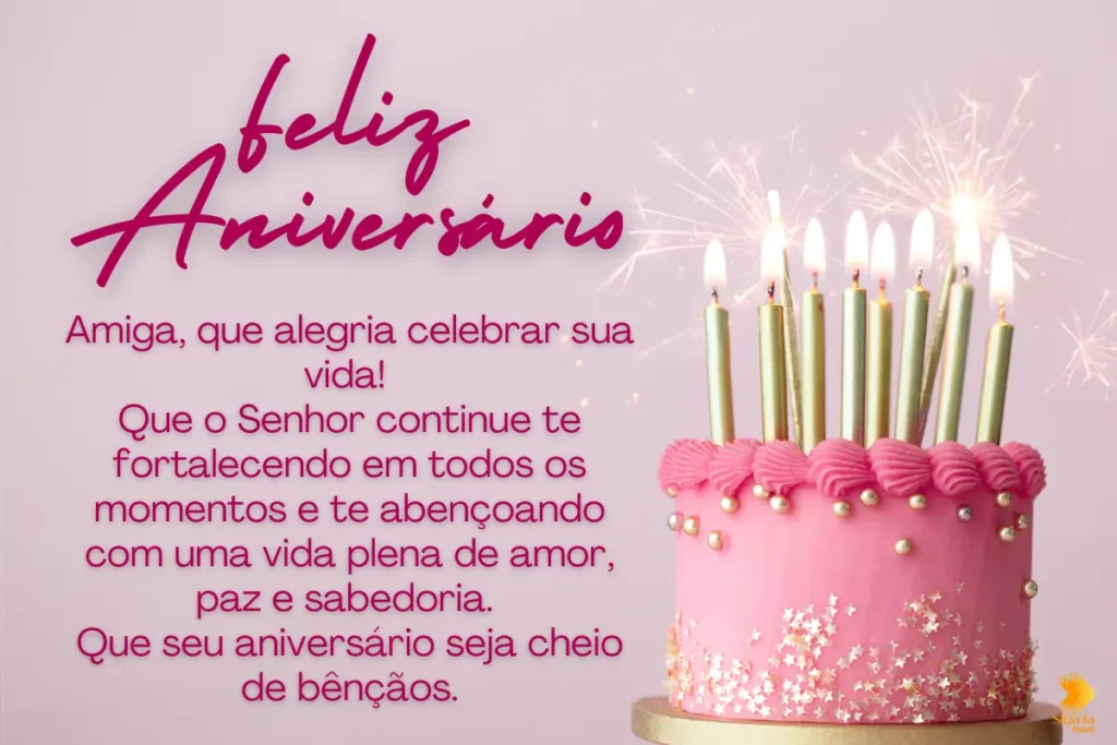 Mensagem de Aniversário para Amiga Evangélica para Whatsapp