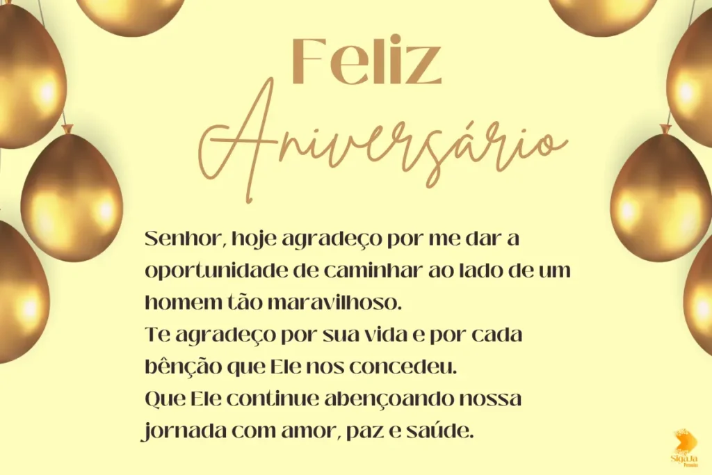 Mensagem de Aniversário para Esposo Evangélico