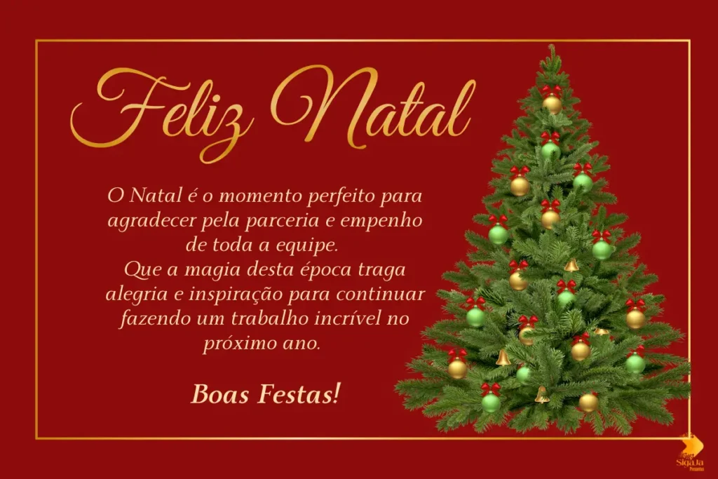Mensagem de Natal para Equipe