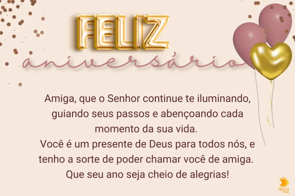 Mensagens de Aniversário para Amiga Crente