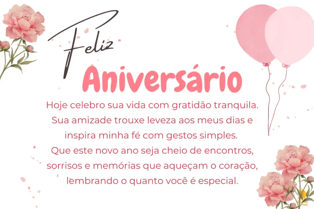 Mensagens de Aniversário para Amiga Cristã