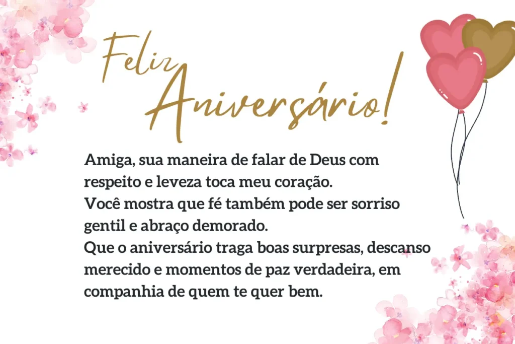 Mensagens de Aniversário para Amiga Cristã
