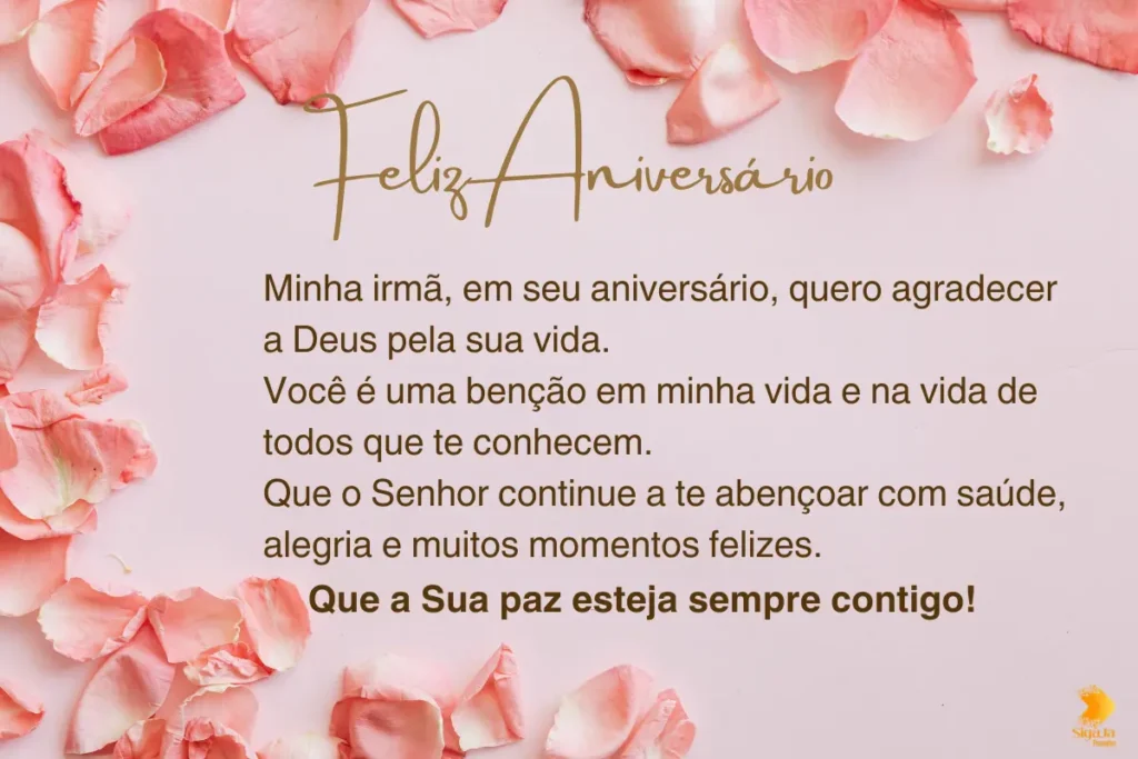 Mensagens de Aniversario para Irmã Evangelica