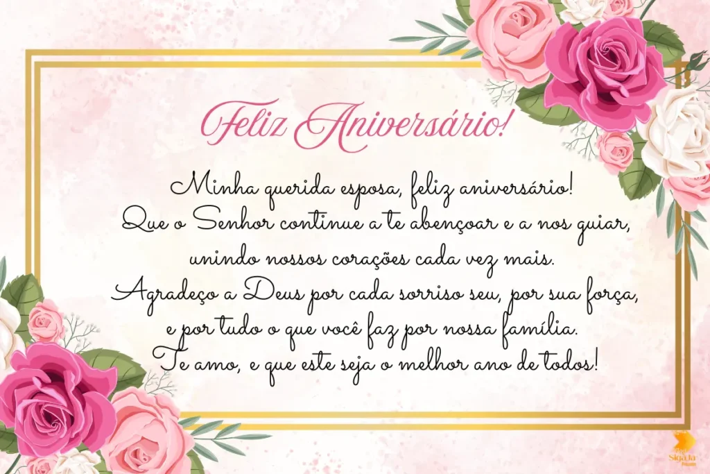 Mensagens de Aniversário para Esposa Evangélica