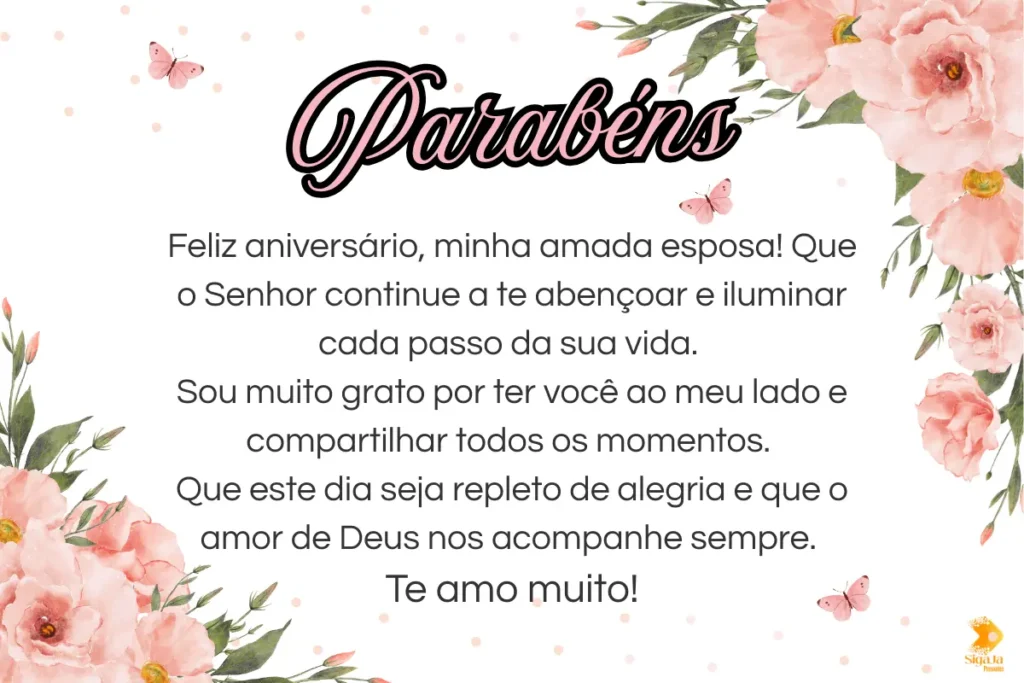 Mensagens de Aniversário para Esposa Evangélica