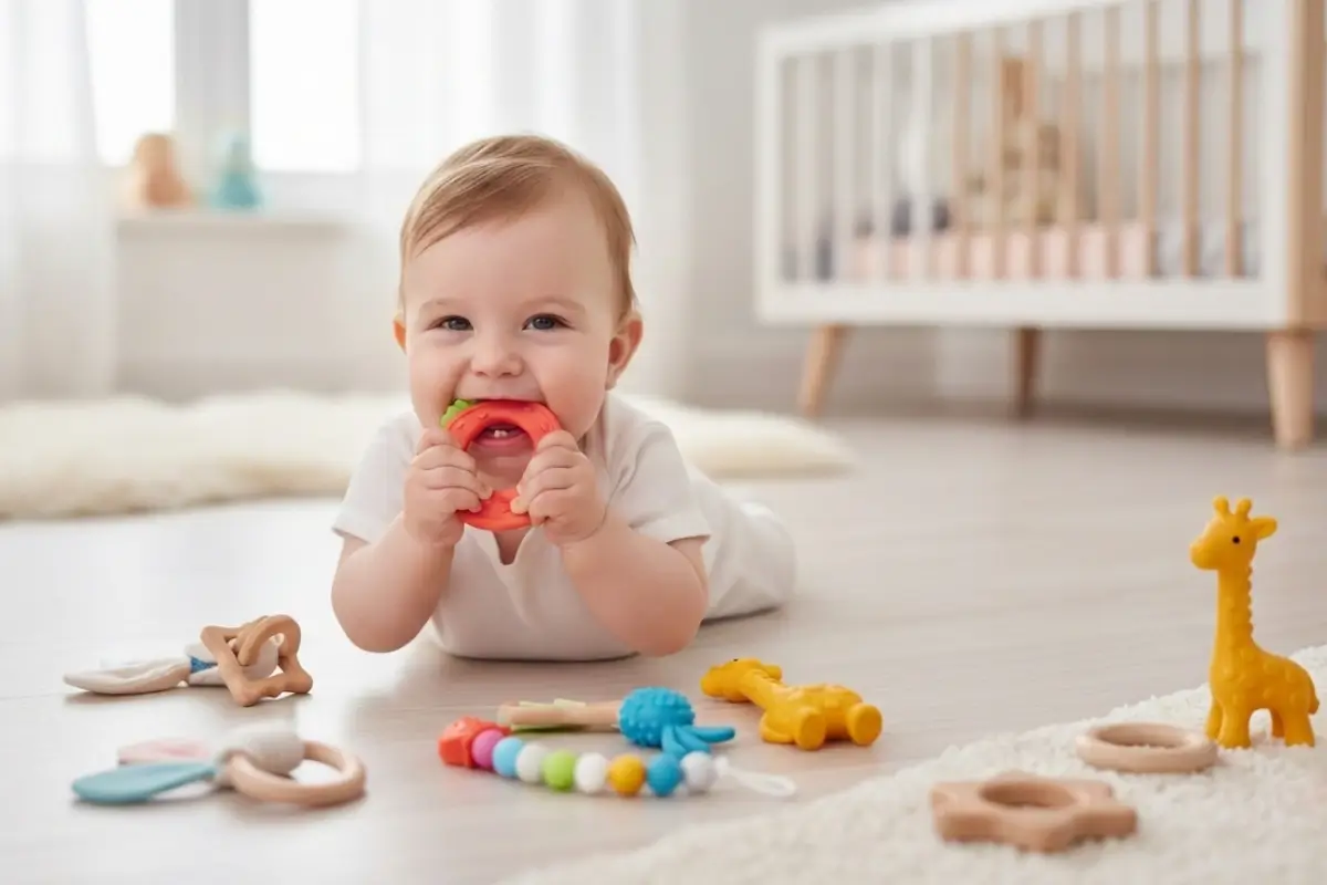 Brinquedos mordedores para aliviar o desconforto da dentição