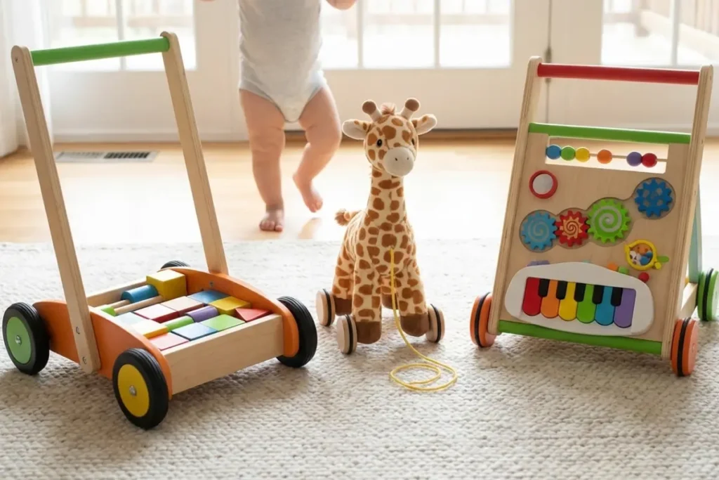 Brinquedos que incentivam os primeiros passos