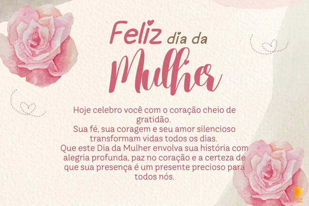 mensagem sobre o dia da mulher