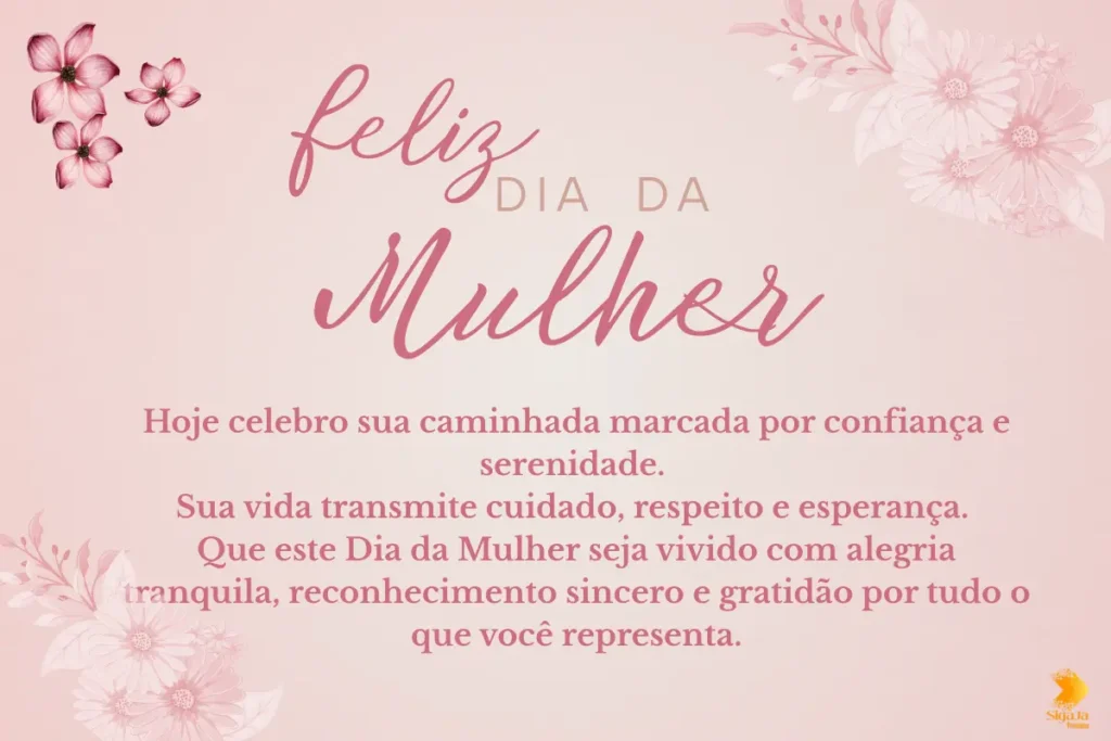 mensagem sobre o dia da mulher