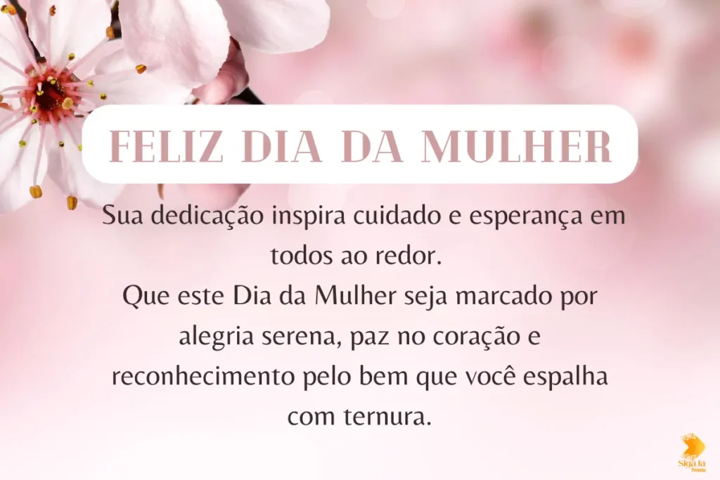 mensagem sobre o dia da mulher