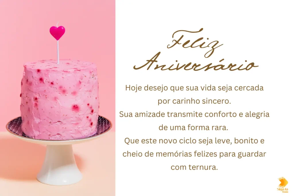Mensagem de aniversário para amiga