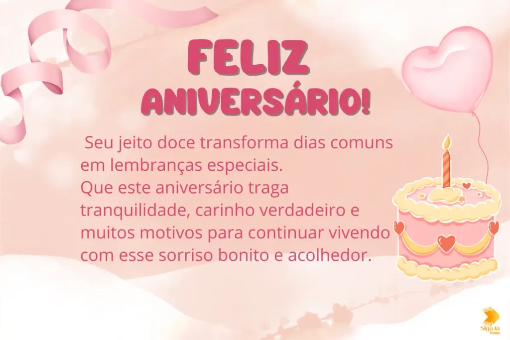 Mensagem de aniversário para amiga