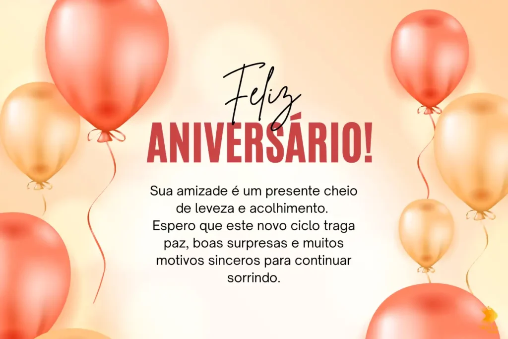 Mensagem de aniversário para amiga