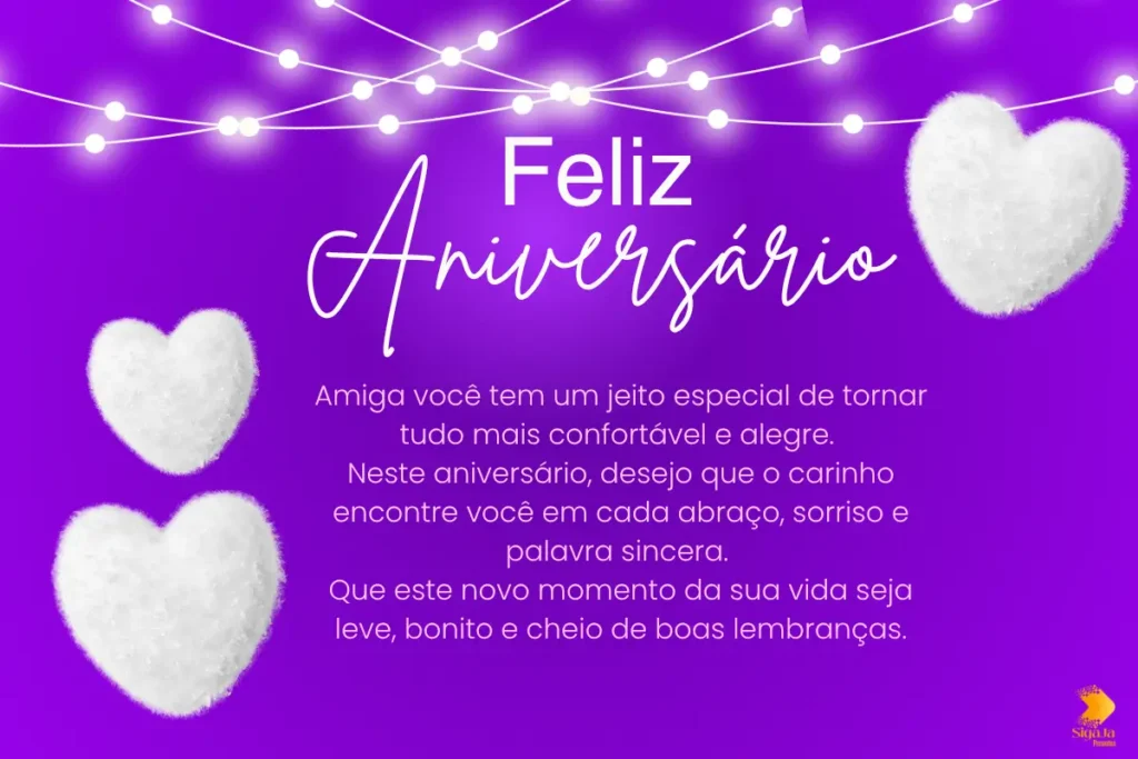 Mensagens de feliz aniversário para amiga